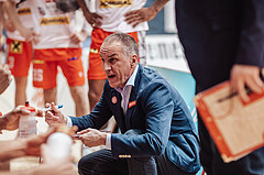 Basketball, Basketball Superliga 2023/24 , HF 2, Oberwart Gunners, Traiskirchen Lions, Radomir Mijanovic (Head Coach)