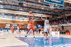 Basketball, Basketball Superliga 2023/24 , HF 2, Oberwart Gunners, Traiskirchen Lions, Jaquan Lawrence (40), Kris Monroe (13)