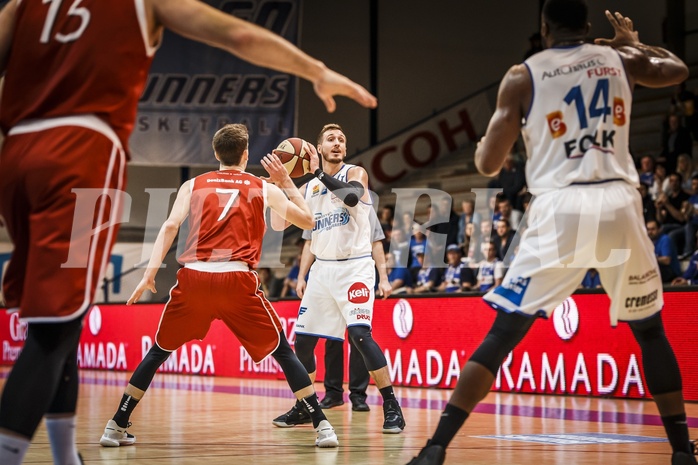 Basketball, ABL 2018/19, Grunddurchgang 29.Runde, Oberwart Gunners, Traiskirchen Lions, Hayden Thomas Lescault (11)