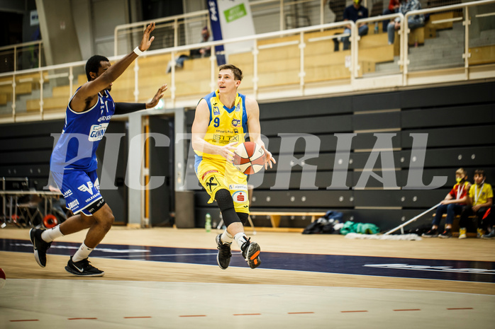 Basketball, bet-at-home Basketball Superliga 2019/20, Grunddurchgang 15.Runde, SKN St. Pölten Basketball, Oberwart Gunners, Roman Jagsch (9)