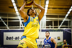 Basketball, bet-at-home Basketball Superliga 2019/20, Grunddurchgang 15.Runde, SKN St. Pölten Basketball, Oberwart Gunners, Rashaan Guylain Mbemba (21)
