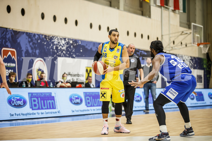 Basketball, bet-at-home Basketball Superliga 2020/21, Grunddurchgang 15. Runde, SKN St. Pölten Basketball, Oberwart Gunners, Omar Krayem (18)