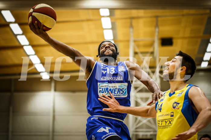Basketball, bet-at-home Basketball Superliga 2019/20, Grunddurchgang 15.Runde, SKN St. Pölten Basketball, Oberwart Gunners, Quincy Diggs (13)