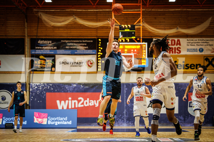 Basketball, win2day Basketball Superliga 2022/23, Grunddurchgang Runde 18, BBC Nord Dragonz, Vienna DC Timberwolves, Jonas John (99)