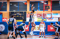 Basketball, Win2Day Superliga 2022/23, Grunddurchgang 18.Runde, Arkadia Traiskirchen Lions, OCS Swans Gmunden, Urald King (20)