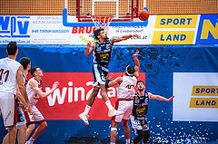 Basketball, Win2Day Superliga 2022/23, Grunddurchgang 18.Runde, Arkadia Traiskirchen Lions, OCS Swans Gmunden, Urald King (20)