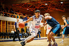 Basketball, win2day Basketball Superliga 2022/23, Grunddurchgang Runde 18, BBC Nord Dragonz, Vienna DC Timberwolves, Fabio Söhnel (44)