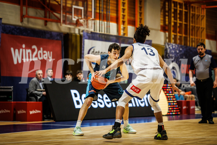 Basketball, win2day Basketball Superliga 2022/23, Grunddurchgang Runde 18, BBC Nord Dragonz, Vienna DC Timberwolves, Paul Rotter (66)