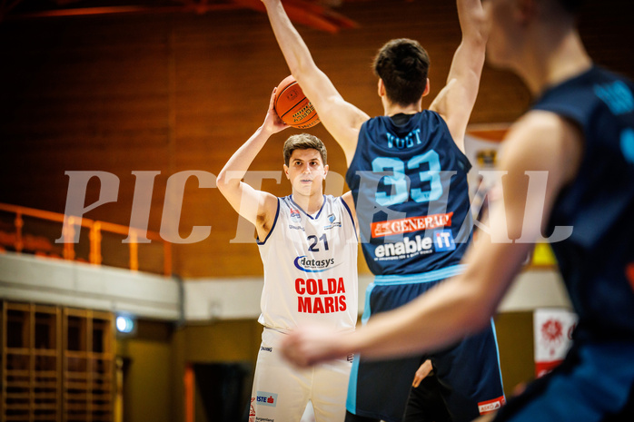 Basketball, win2day Basketball Superliga 2022/23, Grunddurchgang Runde 18, BBC Nord Dragonz, Vienna DC Timberwolves, Lukas Knor (21)