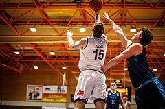Basketball, win2day Basketball Superliga 2022/23, Grunddurchgang Runde 18, BBC Nord Dragonz, Vienna DC Timberwolves, Nicolas Scott Allen (15)
