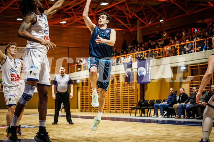 Basketball, win2day Basketball Superliga 2022/23, Grunddurchgang Runde 18, BBC Nord Dragonz, Vienna DC Timberwolves, Paul Rotter (66)