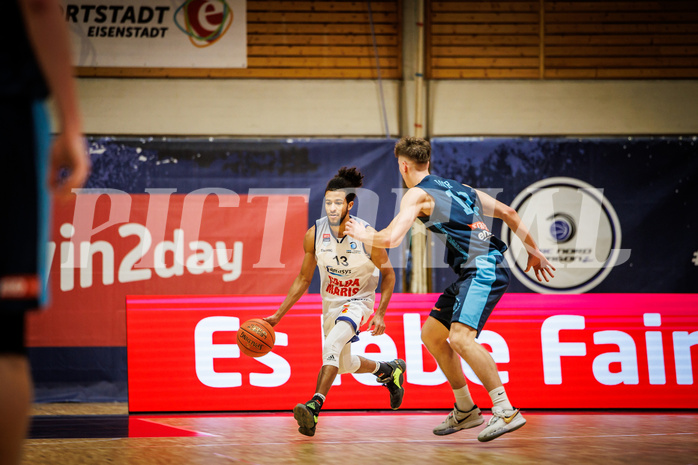 Basketball, win2day Basketball Superliga 2022/23, Grunddurchgang Runde 18, BBC Nord Dragonz, Vienna DC Timberwolves, Kyran Jordan Mc Clure (13)