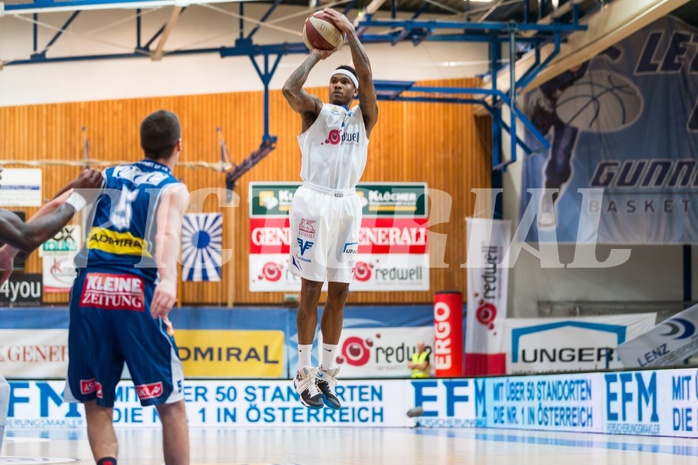 Basketball, ABL 2016/17, Grunddurchgang 26.Runde, Oberwart Gunners, Kapfenberg Bulls, Derek Jackson Jr. (6)