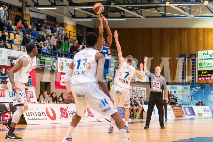 Basketball, ABL 2016/17, Grunddurchgang 26.Runde, Oberwart Gunners, Kapfenberg Bulls, Kareem Jamar (4), Sebastian Käferle (7)