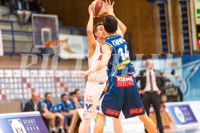 Basketball, ABL 2016/17, Grunddurchgang 26.Runde, Oberwart Gunners, Kapfenberg Bulls, Georg Wolf (10), Tobias Schrittwieser (14)