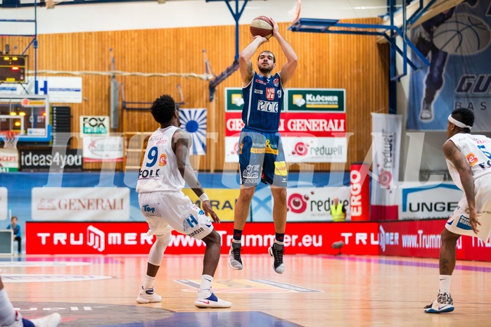 Basketball, ABL 2016/17, Grunddurchgang 26.Runde, Oberwart Gunners, Kapfenberg Bulls, Carl Baptiste (13), Jamari Traylor (9)