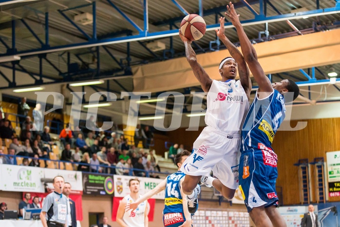 Basketball, ABL 2016/17, Grunddurchgang 26.Runde, Oberwart Gunners, Kapfenberg Bulls, Derek Jackson Jr. (6), Kareem Jamar (4)