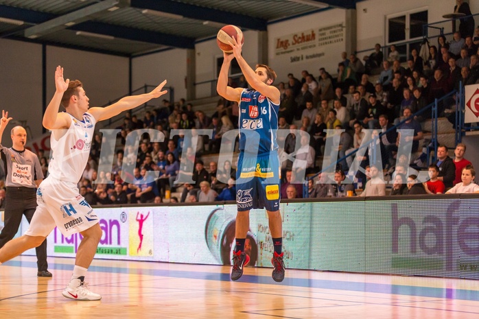 Basketball, ABL 2016/17, Grunddurchgang 26.Runde, Oberwart Gunners, Kapfenberg Bulls, Armin Woschank (16), Jakob Szkutta (4)