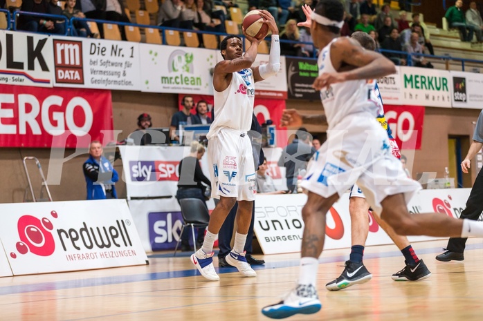 Basketball, ABL 2016/17, Grunddurchgang 26.Runde, Oberwart Gunners, Kapfenberg Bulls, Andell Cumberbatch (13)