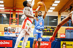 Basketball, Basketball Austria Cup 2023/24, Viertelfinale, Traiskirchen Lions, SKN St. Pölten, Michael Anthony Randolph Jr. (5)