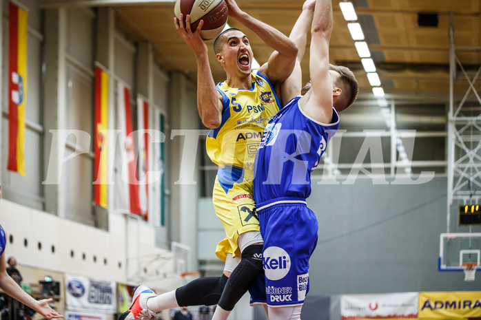 Basketball, Admiral Basketball Superliga 2019/20, Grunddurchgang 15.Runde, St. Pölten, Oberwart Gunners, Philip Jalalpoor (5)