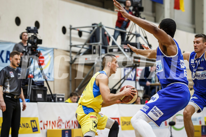 Basketball, Admiral Basketball Superliga 2019/20, Grunddurchgang 15.Runde, SKN St. Pölten Basketball, Oberwart Gunners, Philip Jalalpoor (5)
