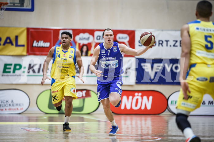 Basketball, Admiral Basketball Superliga 2019/20, Grunddurchgang 15.Runde, St. Pölten, Oberwart Gunners, Sebastian Käferle (7)