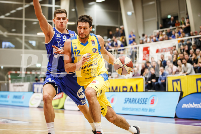 Basketball, Admiral Basketball Superliga 2019/20, Grunddurchgang 15.Runde, St. Pölten, Oberwart Gunners, Florian Trmal (12)