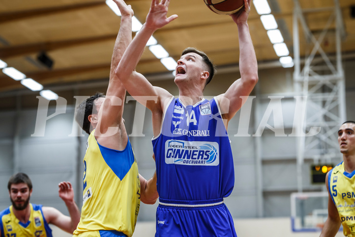 Basketball, Admiral Basketball Superliga 2019/20, Grunddurchgang 15.Runde, SKN St. Pölten Basketball, Oberwart Gunners, Maximilian Schuecker (14)