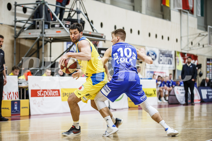 Basketball, Admiral Basketball Superliga 2019/20, Grunddurchgang 15.Runde, St. Pölten, Oberwart Gunners, Florian Trmal (12)
