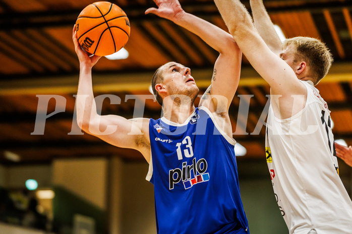 Basketball, Basketball Zweite Liga 2024/25, Grunddurchgang 2.Runde, Mattersburg Rocks, Kufstein Towers, Fabio Thaler (13)