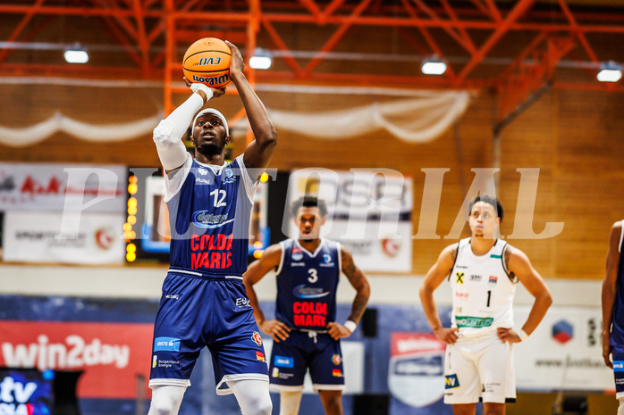 Basketball, win2day Basketball Superliga 2024/25, Grunddurchgang Runde 2, BBC Nord Dragonz, Klosterneuburg Dukes, Peter Turay (12)