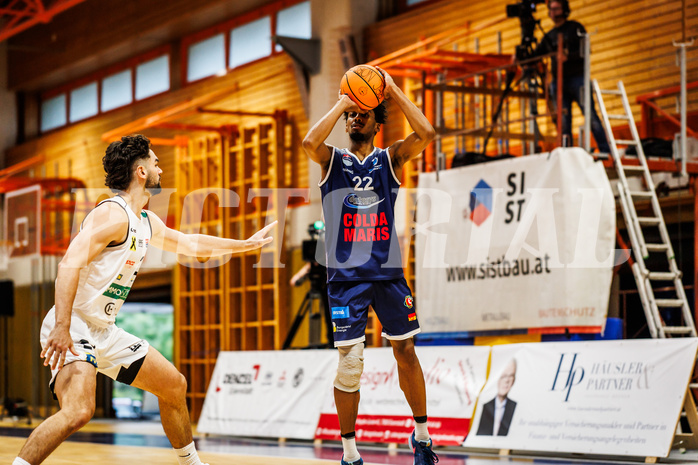 Basketball, win2day Basketball Superliga 2024/25, Grunddurchgang Runde 2, BBC Nord Dragonz, Klosterneuburg Dukes, Jalen Green (22)
