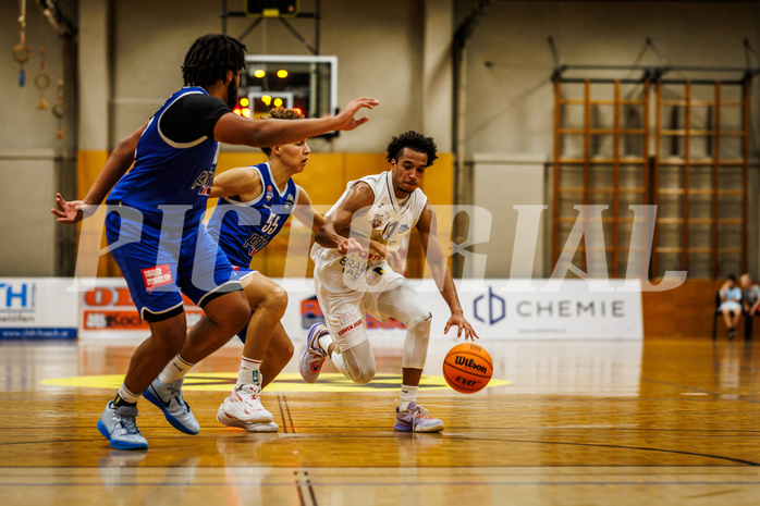 Basketball, Basketball Zweite Liga 2024/25, Grunddurchgang 2.Runde, Mattersburg Rocks, Kufstein Towers, Yann Grandperret (11)