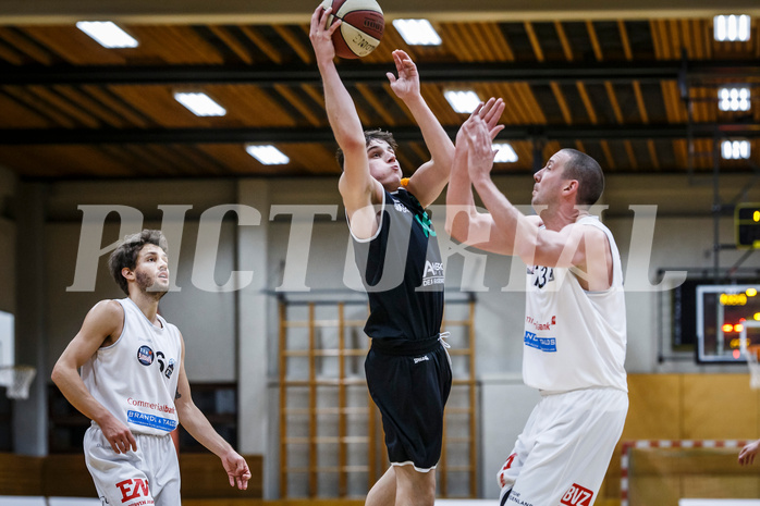 Basketball, Basketball Zweite Liga, Grunddurchgang 18.Runde, Mattersburg Rocks, UDW Alligators, Elias Wlasak (16)