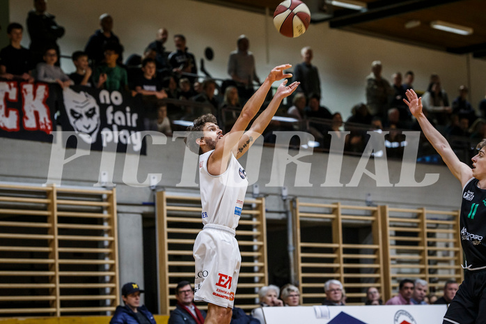 Basketball, Basketball Zweite Liga, Grunddurchgang 18.Runde, Mattersburg Rocks, UDW Alligators, Jan NICOLI (6)