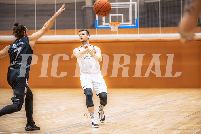 Basketball, Basketball Zweite Liga 2022/23, Grunddurchgang 19.Runde, Basket Flames, Güssing Blackbirds, Jernej Andolsek Heine (1)