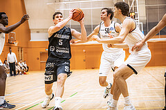 Basketball, Basketball Zweite Liga 2022/23, Grunddurchgang 19.Runde, Basket Flames, Güssing Blackbirds, Sebastian Koch (5)
