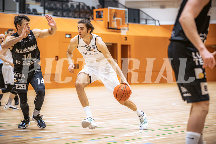 Basketball, Basketball Zweite Liga 2022/23, Grunddurchgang 19.Runde, Basket Flames, Güssing Blackbirds, Vincent Balau (50)