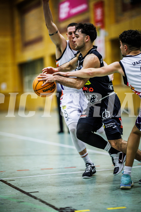 Basketball, Basketball Zweite Liga 2023/24, Grunddurchgang 11.Runde, Vienna United, Mattersburg Rocks, Philipp Germ (8), Julian Alper (10)