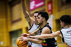 Basketball, Basketball Zweite Liga 2023/24, Grunddurchgang 11.Runde, Vienna United, Mattersburg Rocks, Philipp Germ (8), Julian Alper (10)