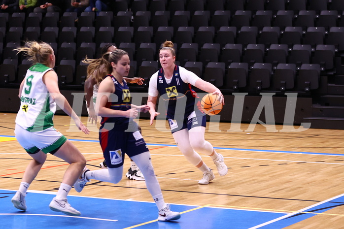 10.12.2023, Graz, Raiffeisen Sportpark, Basketball Damen Superliga 2023/24, Grunddurchgang 6.Runde, UBI Holding Graz - SKN St. Pölten Frauen ,  