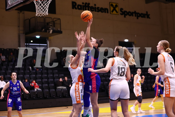 10.12.2023, Graz, Raiffeisen Sportpark, Basketball Damen Superliga 2023/24, Grunddurchgang 6.Runde, UBSC-DBBC Graz - BK Raiffeisen Duchess Klosterneuburg,  
