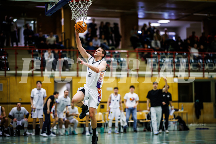 Basketball, Basketball Zweite Liga 2023/24, Grunddurchgang 11.Runde, Vienna United, Mattersburg Rocks, Jakub Kotala (18)