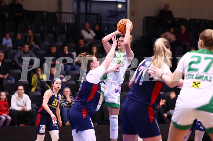 10.12.2023, Graz, Raiffeisen Sportpark, Basketball Damen Superliga 2023/24, Grunddurchgang 6.Runde, UBI Holding Graz - SKN St. Pölten Frauen ,  
