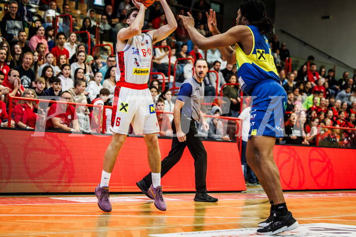 Basketball, Basketball Austria Cup 2023/24, Semifinale, Traiskirchen Lions, UBSC Graz, Aleksej Kostic (6)