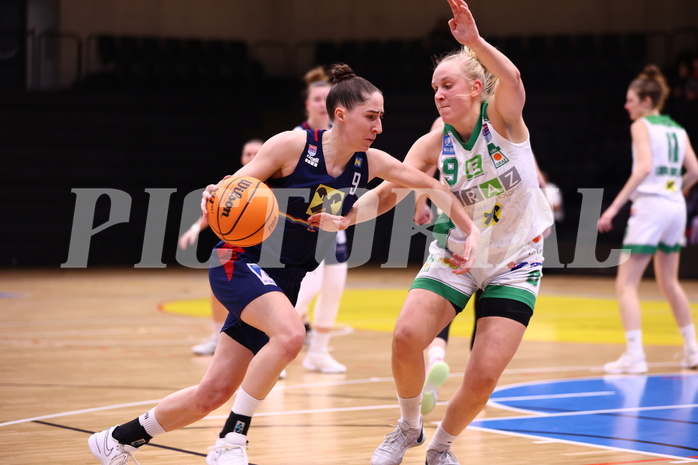 10.12.2023, Graz, Raiffeisen Sportpark, Basketball Damen Superliga 2023/24, Grunddurchgang 6.Runde, UBI Holding Graz - SKN St. Pölten Frauen ,  