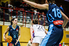 Basketball, Win2Day Basketball Damen Superliga 2023/24, Grunddurchgang 6.Runde, Vienna United, Vienna Timberwolves, Aleksandra Novakovic (8)