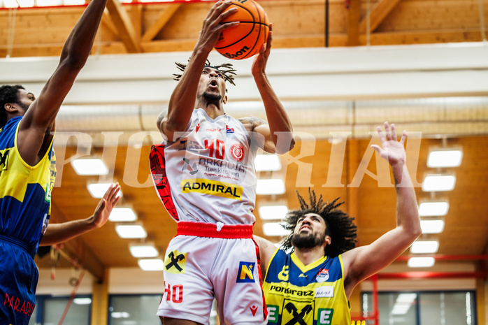 Basketball, Basketball Austria Cup 2023/24, Semifinale, Traiskirchen Lions, UBSC Graz, Jaquan Lawrence (40)