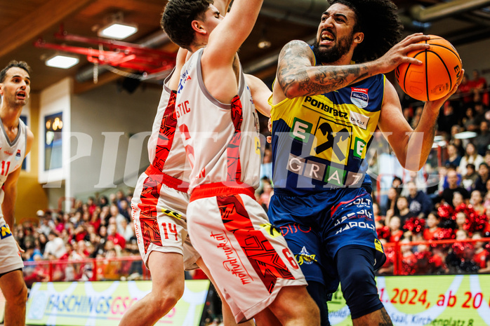 Basketball, Basketball Austria Cup 2023/24, Semifinale, Traiskirchen Lions, UBSC Graz, Avery Diggs (8)